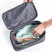 Дорожній органайзер для спідньої білизни, органайзер для поїздок захищає від води, пилу бруду та запахів синій, фото 5