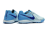 Сороконіжки NIke Tiempo ligera TF сині/сірі, фото 4