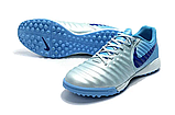Сороконіжки NIke Tiempo ligera TF сині/сірі, фото 3