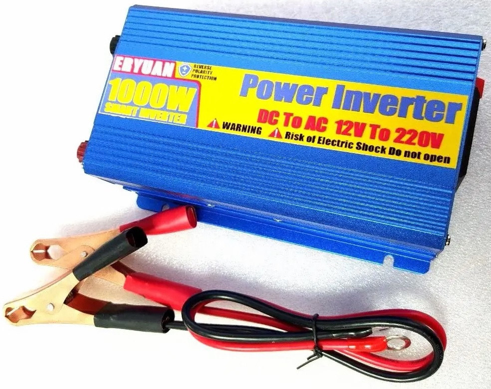 Перетворювач (інвертор) 12V-220V 1000W Blue