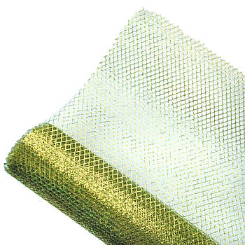 Сітка "METALLIC GLITTER" зелена (53 см х 9 ярдів)