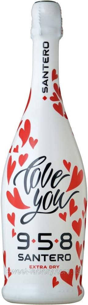 Сухе ігристе вино Santero I Love You 958 Extra Dry 750ml, фото 1