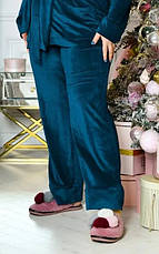 Велюрові штани жіночі високої якості великих і дуже великих розмірів FYV, фото 4