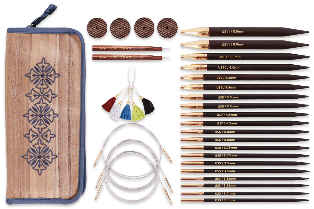 Набір знімних спиць із шовковим покриттям 10пар, 3-8mm Lantern Moon "Heirloom" Реліквія, KnitPro, фото 1