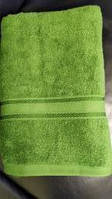 Полотенце банное однотонное 70х140см Узбекистан зеленый