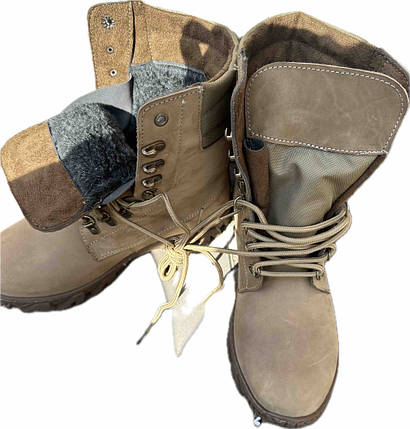 Берці військові зі швидким шнуруванням високі на хутрі (тактичне взуття) легкі 40-45 р., фото 2