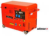 Дизельний генератор синхронний (дизельгенератор) Alimar 10кВт/1Ф, ALM-DS-12000ME, фото 2