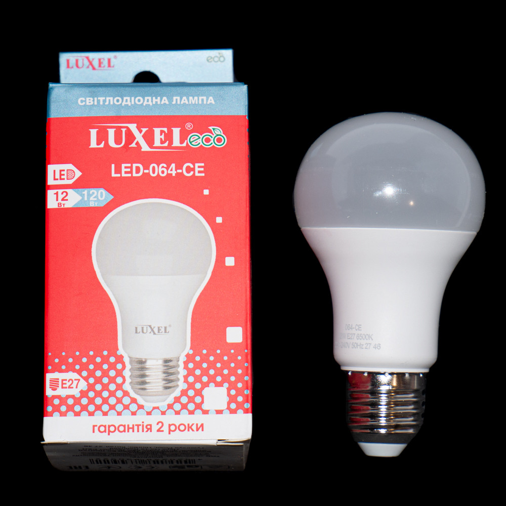 Лампа LED А60 12w E27 6500K (064-СE) LUXEL