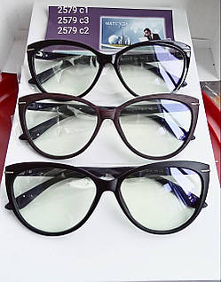 Чорні матові комп'ютерні окуляри жіночі Модель 2579
