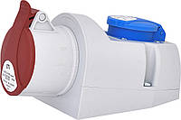 Розетка комбінована EZCZ-S-1653  IP44 (16A, 400V/230V, 3P+N+PE / EE 16S Schuko)