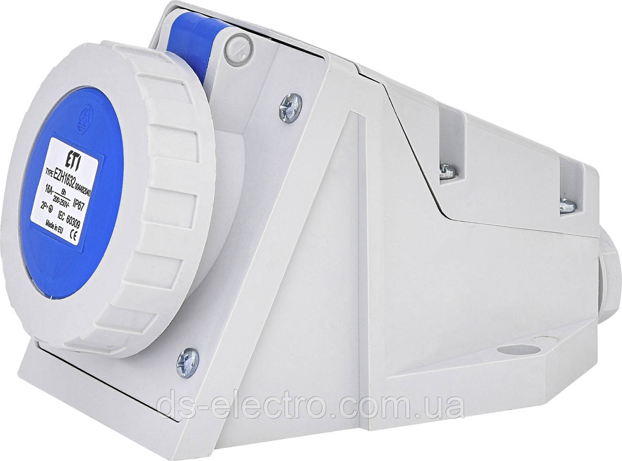 Розетка настінна EZH-1632 IP67 (16A, 230V, 2P+PE)