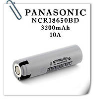 Аккумулятор 18650 Panasonic NCR 18650BD 3200 mAh, 3,7В, 10А. Li-Ion, без защиты.