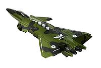 Игрушечный военный самолет со светом и звуком инерционный Combat Series Зеленый