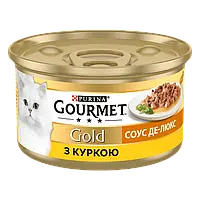 Purina Gourmet Gold Соус Де-Люкс с курицей 85 г влажный корм для котов (133689-13) OD