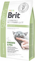 Brit Grain Free Veterinary Diet Diabetes Chicken & Pea 2 кг лечебный сухой корм для котов (138300-13) OD