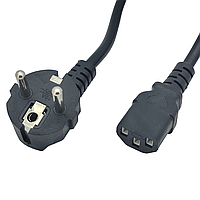 Кабель живлення для ПК Schuko PC-186 CEE7/7-C13, 1.5M, 0.5mm