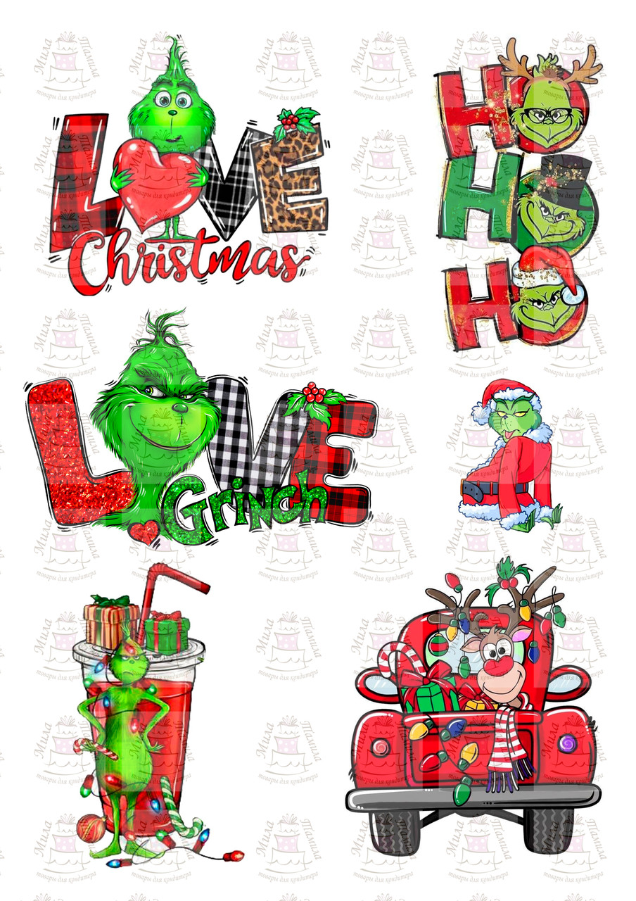 Вафельна картинка З Новим Роком 9 (Грінч Різдво)