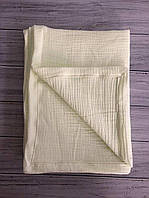 Одеяло Муслин льняное детское легкое 135*105 см, пеленка простынь хлопок, муслиновое натуральное летнее молочный