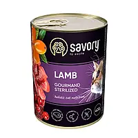 Savory Gourmand Sterilized Lamb 400 г влажный корм для котов (163436-13) OD