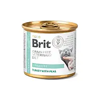 Brit Grain Free Veterinary Diet Struvite Turkey with Peas 200 г лечебный влажный корм для котов (166317-13) OD