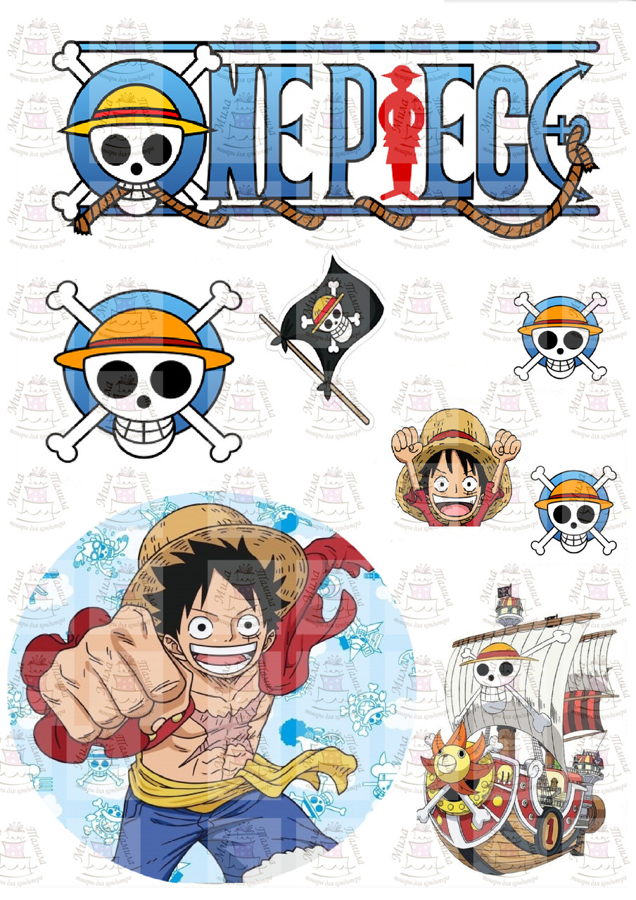 Вафельна картинка для торта аніме One Piece (101223) - фото 1 - id-p537859281