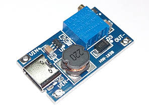 Модуль MT3608 Type-C підвищуючий DC-DC перетворювач 24В 2А