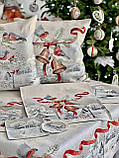 Декоративна наволочка Новорічна 45х45 см, гобелен, фото 7