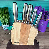 Набор кухонных ножей с подставкой 7 предметов Maestro MR-1411 Набор ножей из нержавеющей стали