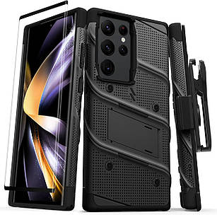 Чохол Zizo Bolt Series Black з кліпсою для Samsung Galaxy S23 Ultra SM-S918