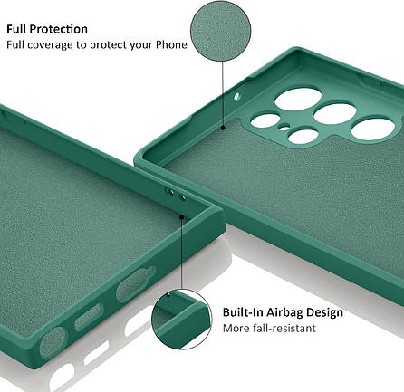 Силіконовий чохол SLIM для Samsung Galaxy S22 Ultra Pine Green, фото 3