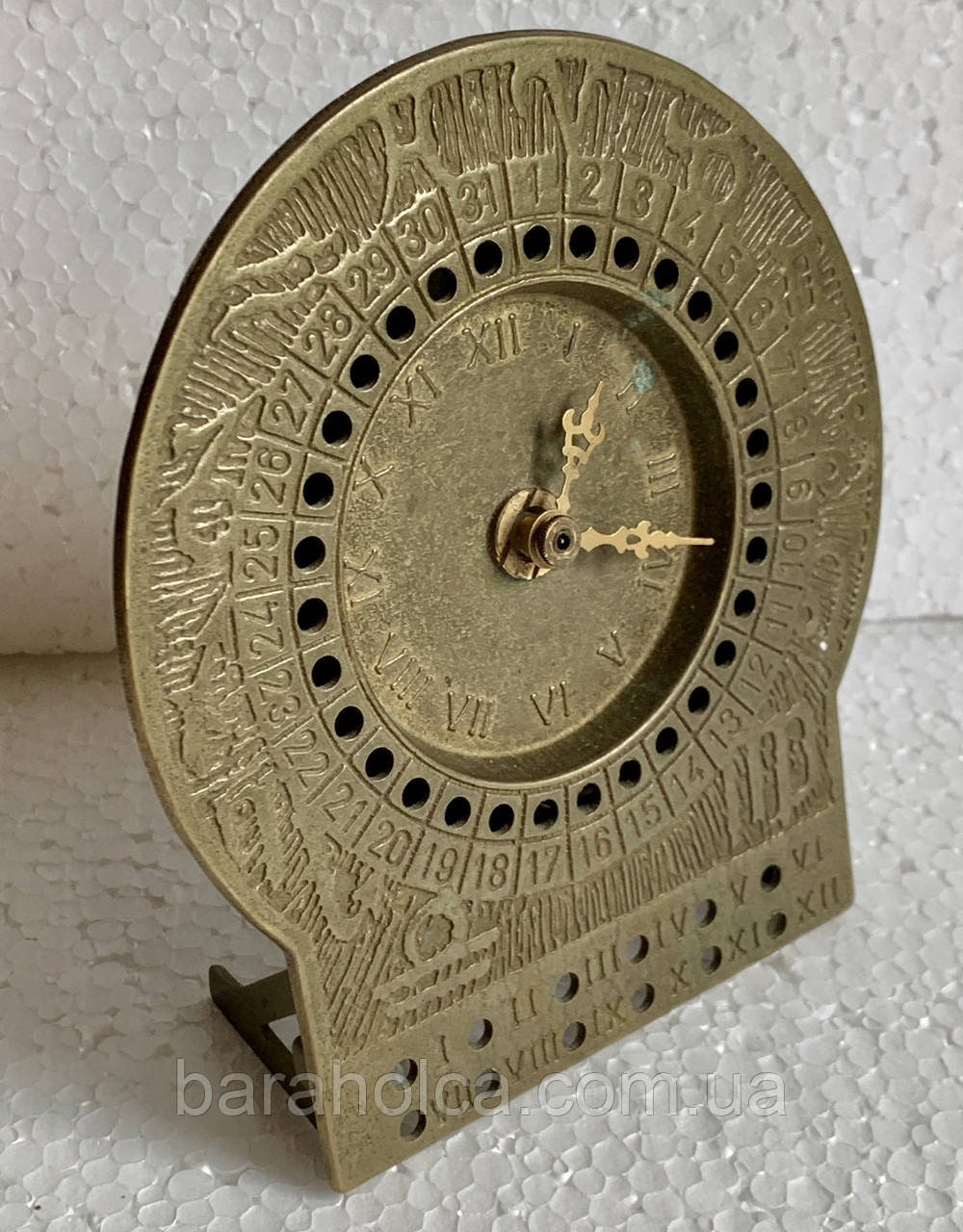 Вінтажні настільні, латунні годинники Знаки зодіаку. Німеччина