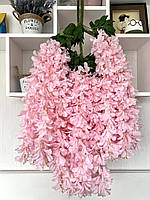 Штучна гліцинія. Гілки декоративної гліцинії (115 см, рожева, New model), фото 4