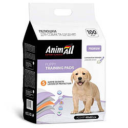 AnimAll Puppy Training Pads - Пелюшки тренувальні з ароматом лаванди для цуценят та собак 60*60 см, 100 шт