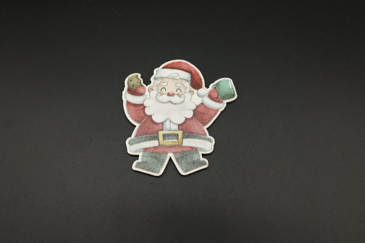 Дерев'яна новорічна іграшка з друком. 85х80мм