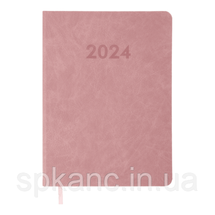 Щоденник датований 2024 Buromax DESEO А5 рожевий 336 с