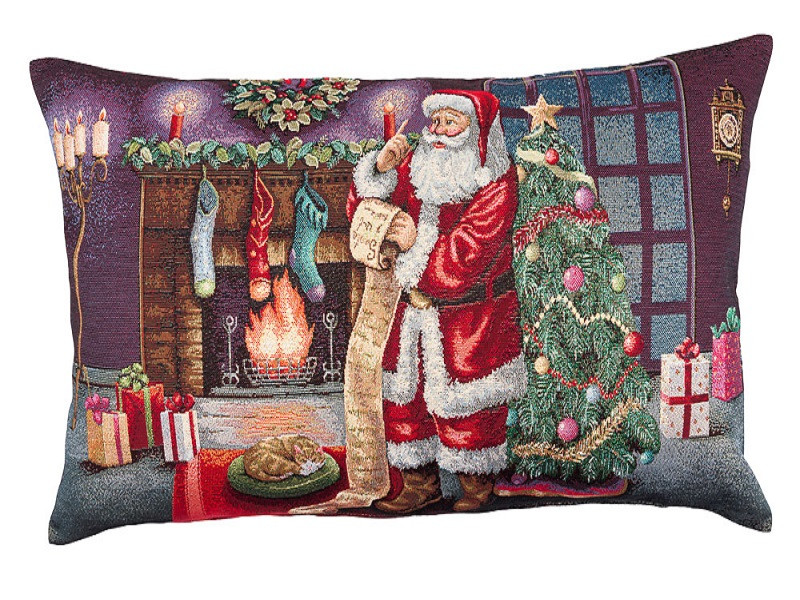 Новорічна наволочка гобеленова 40*70 см KISS483B, фото 1