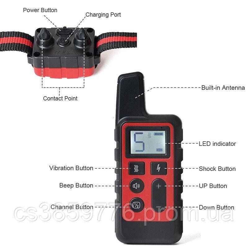 Электронный ошейник для дрессировки (водонепроницаемый) Pet DTC-500, Ошейник для контроля собак EAA - фото 3 - id-p1963499334