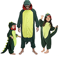 Кигуруми Дракон для всей семьи. Кигуруми детская и взрослая. Пижама кигуруми "Дракон" зеленый