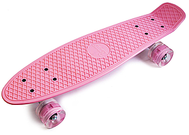 Пластиковий скейт Пенні Борд PENNY. Пастельно-рожевий колір. Навантаження до 80 кг