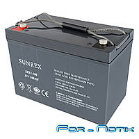Аккумуляторная батарея SUNREX SR12-100, Емкость: 100Ah, 12V, 27kg, AGM battery, размеры: 307х169х211мм (ИБП