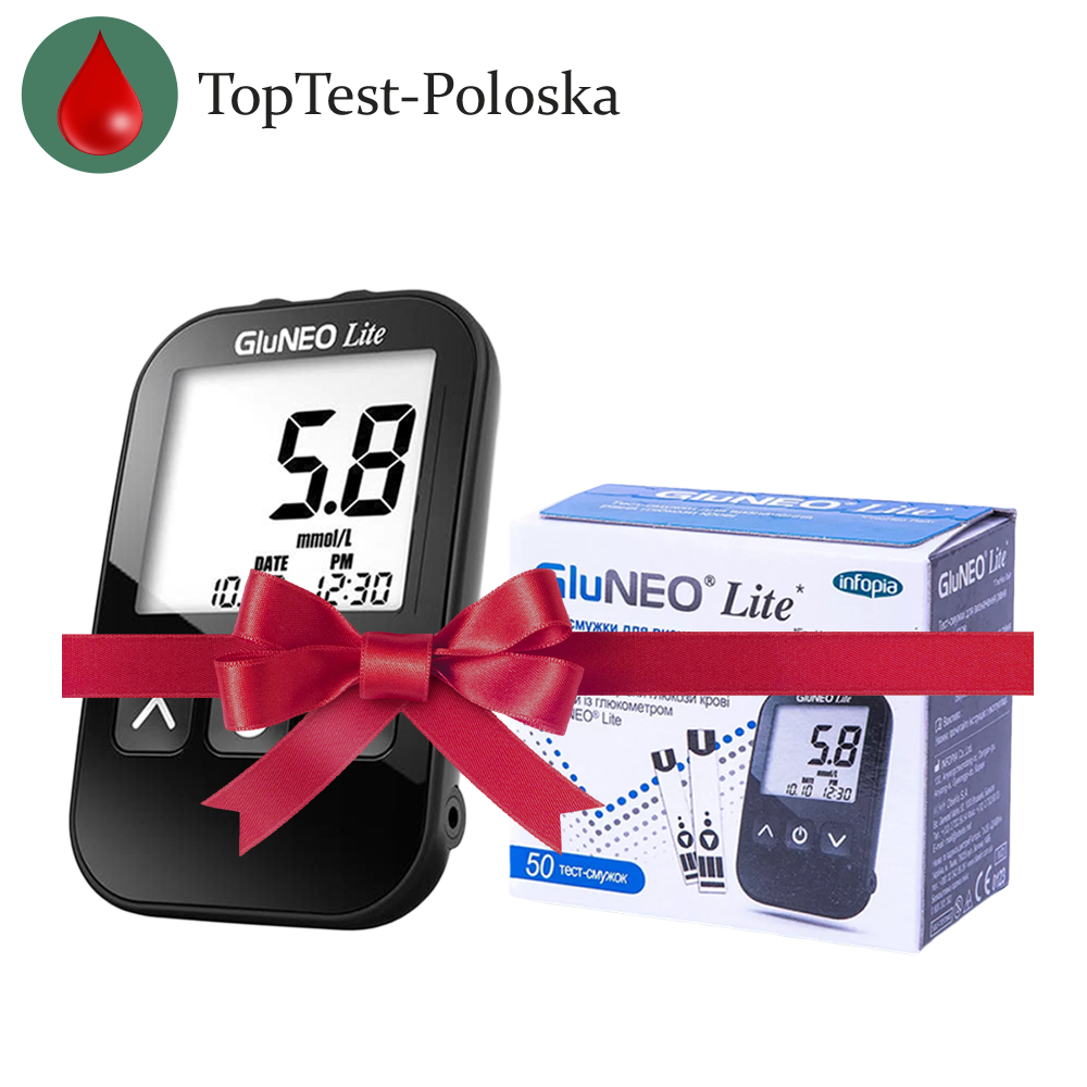 Глюкометр GluNeo LIte + 50 тест-смужок, фото 1