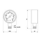 Манометр для тиску води SANDIPLUS на 4 бар з нижнім підключенням 1/4" Ø50 мм SD1704B, фото 2