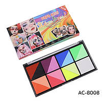 Аквагрим неоновий Papa Kiss 15 кольорів АС - 8008, фото 2