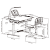 Дитяча парта-трансформер із настільною лампою + стільчик Cubby Lupin Grey для школярів / дошкільнят, фото 10
