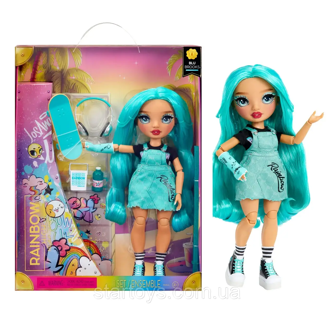 Лялька Рейнбоу Нові друзі Блу Брукс з аксесуарами Rainbow High New Friends Blu Brooks Fashion Doll, фото 1