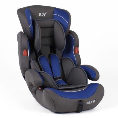 Автокрісло з бустером JOY NB-8660 сіро-синє (від 9 до 36 кг)