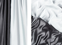 Портьерная ткань для штор Блэкаут двухсторонняя черно-светло-серая