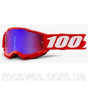 Дитячі окуляри 100% ACCURI 2 Youth Goggle Red — Mirror Blue Lens