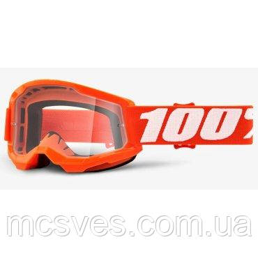 Дитячі окуляри 100% STRATA 2 Youth Goggle Orange — Clear Lens