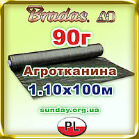 Агротканина 1,10*100м 90г/м.кв. Чорна, плотна. Для мульчування.